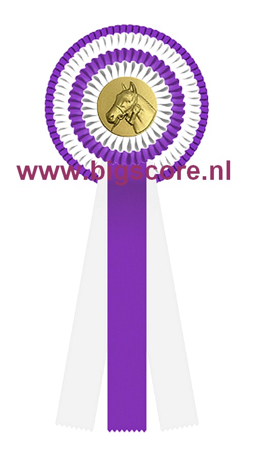 R 04 Multi 4-Ringsrozet Ø 15,5 L: 39,5 cm Blanco met optie Full-Colour logo Ø 50 mm
